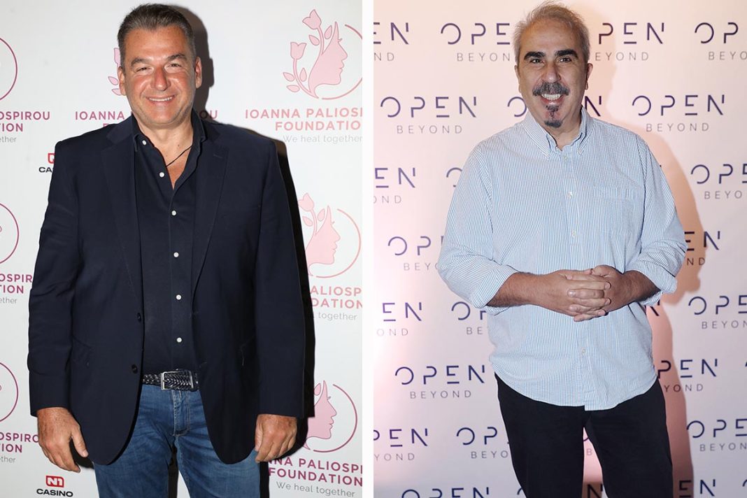 Γιώργος Λιάγκας και Βαγγέλης Περρής χλευάζουν τον Ανδρέα Μικρούτσικο και την Κατερίνα Καινούργιου