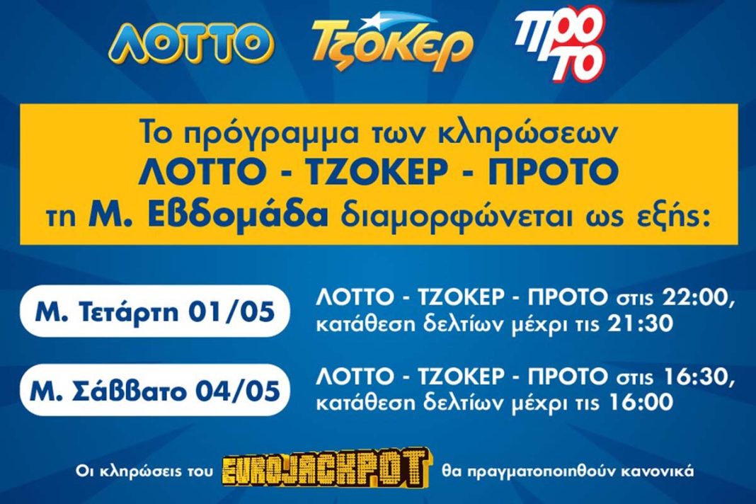 Πώς διαμορφώνεται το ωράριο λειτουργίας των καταστημάτων ΟΠΑΠ τη Μ. Εβδομάδα και το Πάσχα