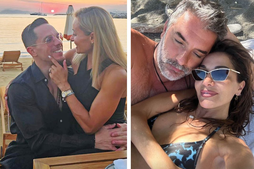 Full in love ζευγαράκια απολαμβάνουν τις διακοπές τους με φιλιά και αγκαλιές