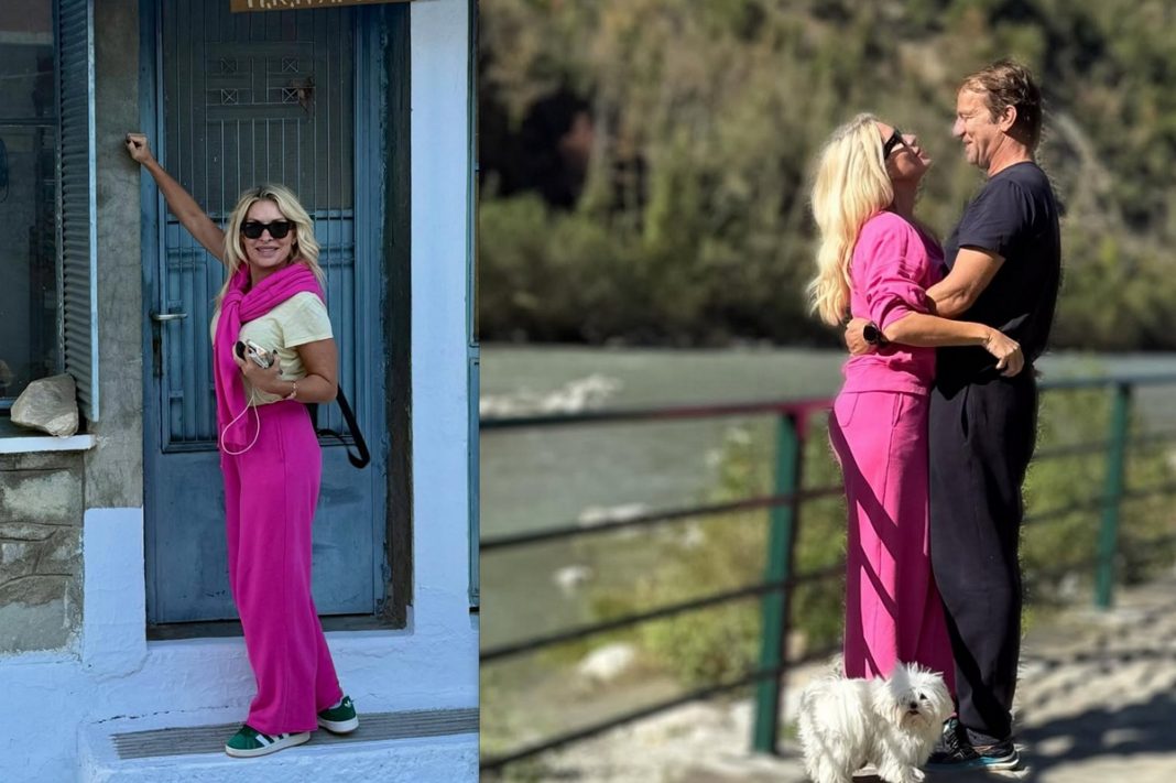 Η Ελένη Μενεγάκη έγινε 56 και γιόρτασε στα Τζουμέρκα αγκαλιά με τον Μάκη Παντζόπουλο