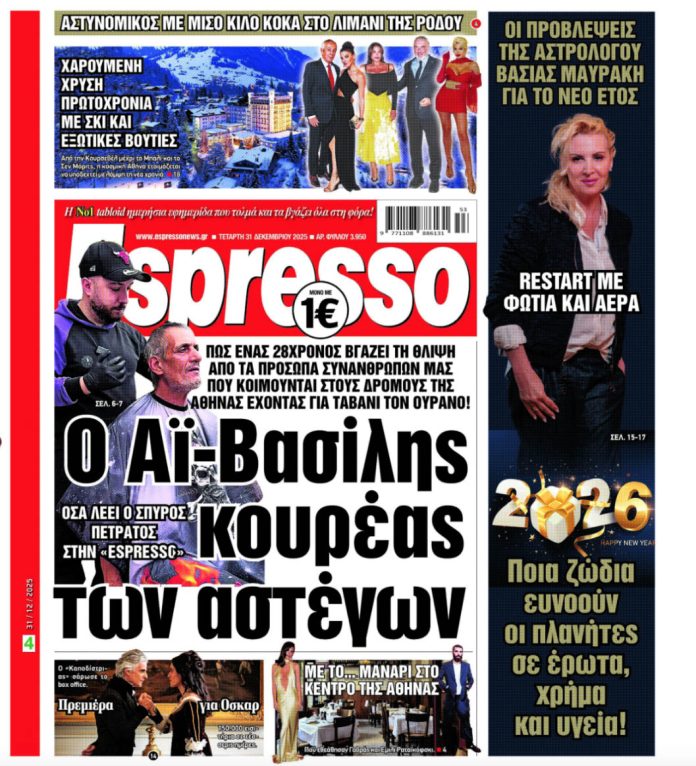 Τετάρτη 31/12/2025