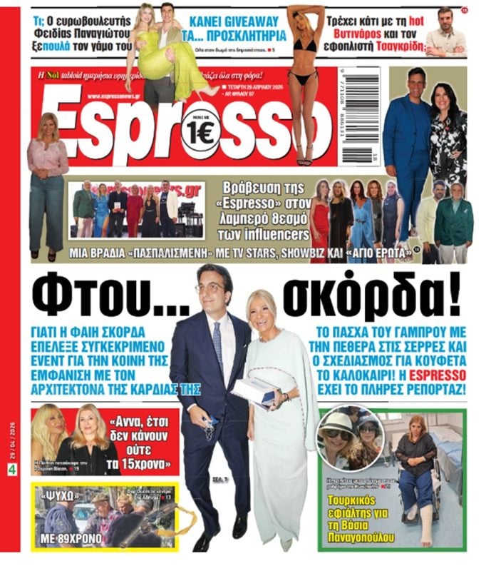 Τετάρτη 29/04/2026