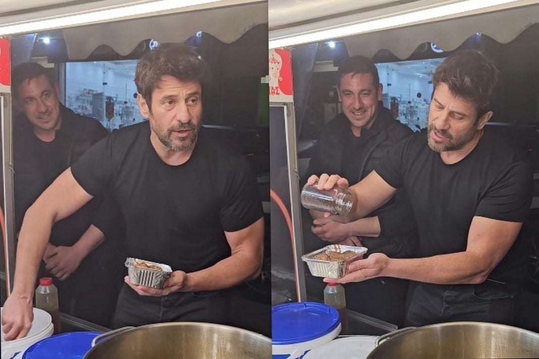 Ο Αλέξης Γεωργούλης έφτιαχνε λουκουμάδες με πλανόδιο πωλητή και έγινε viral!