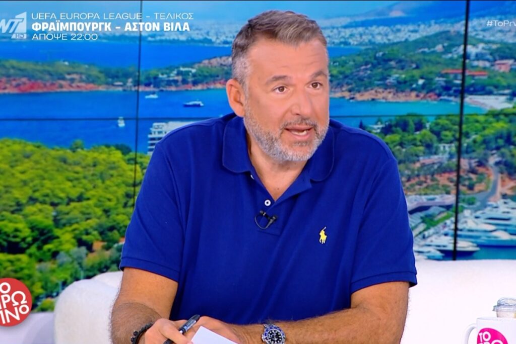 Ο Γιώργος Λιάγκας στο πλατό της εκπομπής «Το Πρωινό»