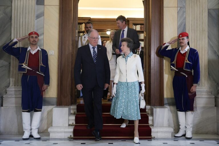 Η Πριγκίπισσα Άννα στο Προεδρικό Μέγαρο με τον Πρόεδρο της Δημοκρατίας