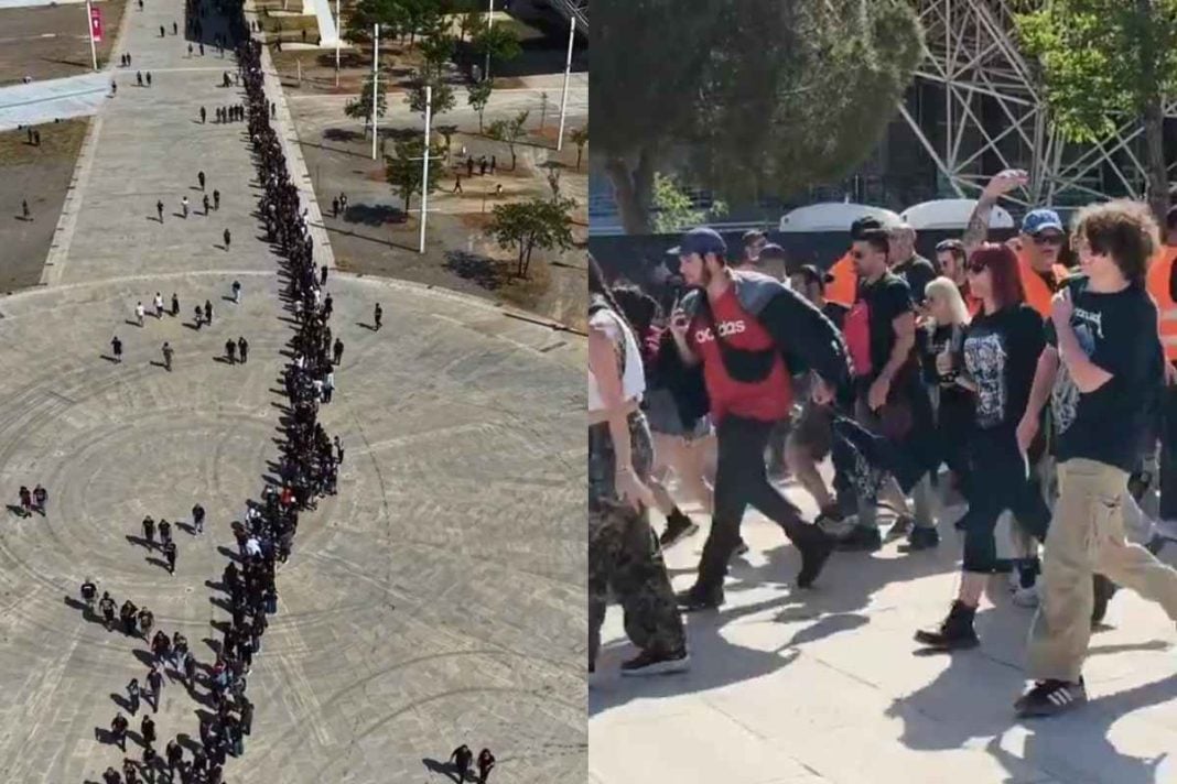 Metallica: Απίστευτες εικόνες από drone στο ΟΑΚΑ - Oι φαν έτρεχαν για μια θέση στην αρένα