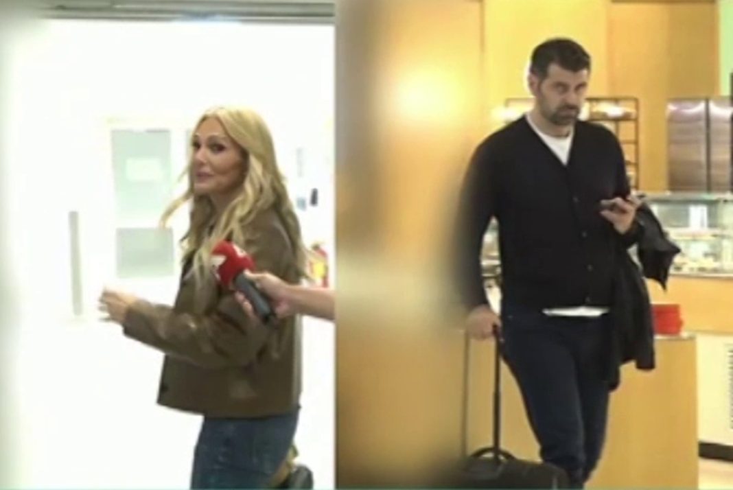Στο αεροδρόμιο η Νατάσα Θεοδωρίδου με τον σύντροφό της – Η αντίδρασή της όταν είδε την κάμερα