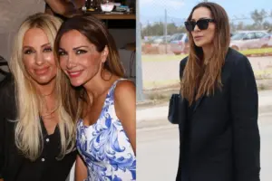 Κηδεία Μαστροκώστα: Η Δέσποινα Βανδή θλιμμένη αποχαιρέτησε την κολλητή της