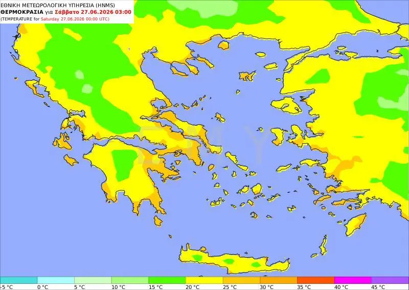 Καιρός - Κυριακή 28 Ιουνίου 2026