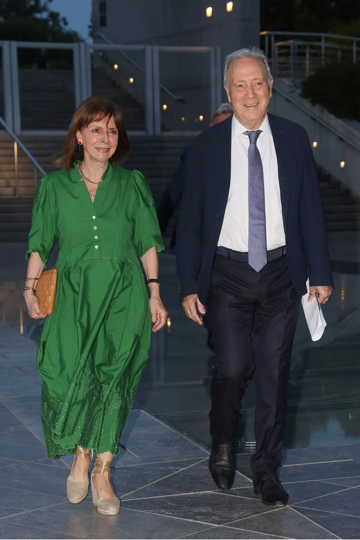 Η Κατερίνα Σακελλαροπούλου και ο Νίκος Σταμπολίδης στην επίσημη πρεμιέρα του ντοκιμαντέρ «Η γυναίκα πίσω από τον Έλγιν»