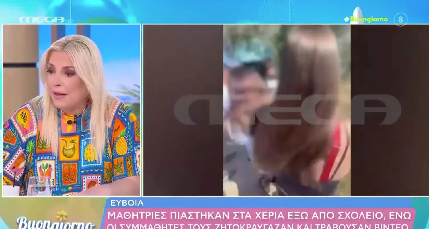 Η Νάνσυ Νικολαΐδου στο πλατό του Buongiorno