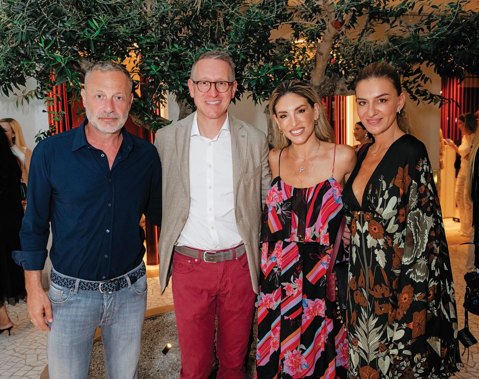Γιώργος Χρυσικός Founder Executive Chairman Grivalia Hospitality, Gerald Krischek Γενικός Διευθυντής OneOnly Aesthesis, Αθηνά Οικονομάκου, Κατερίνα Κορρού