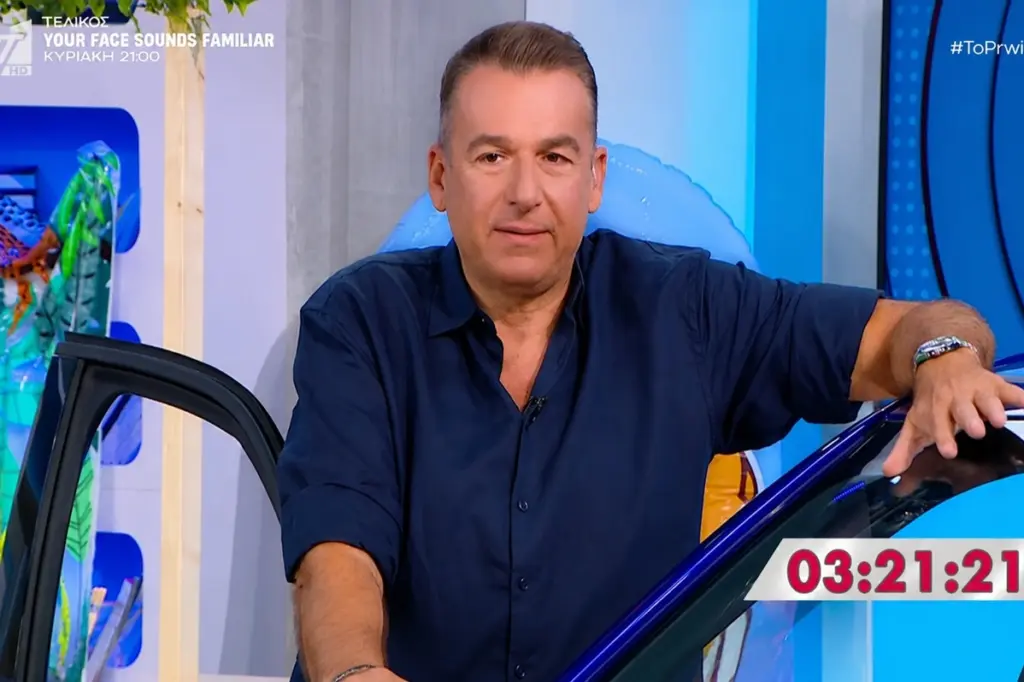Ο Γιώργος Λιάγκας στο πλατό της εκπομπής «Το Πρωινό»