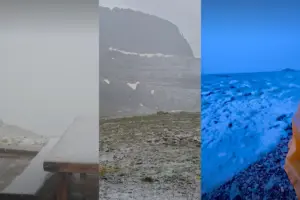 Καιρός: Χιόνισε στον Όλυμπο μες το κατακαλόκαιρο - Οι εντυπωσιακές εικόνες