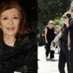 Κηδεία Τζένης Ζαχαροπούλου: Συντετριμμένη η κόρη της, στο πλευρό του συζύγου της, Νάσου Γουμενίδη