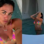 Κόνι Μεταξά: Ποζάρει με μαγιό στην πισίνα του δωματίου της στη Σαντορίνη