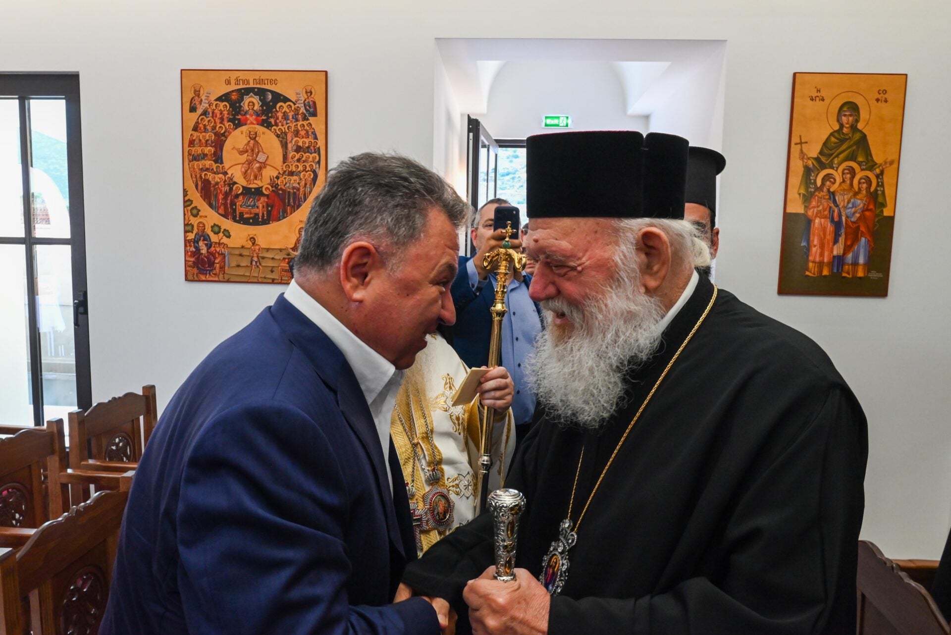Ο κ. Λαυρεντιάδης με τον Ιερώνυμο
