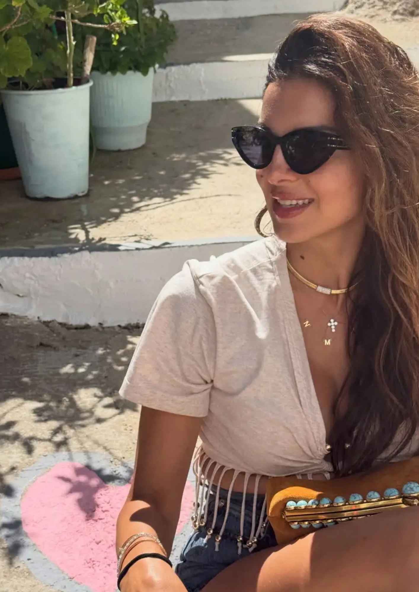 Η Σταματίνα Τσιμτσιλή στις καλοκαιρινές διακοπές της στην Πάρο