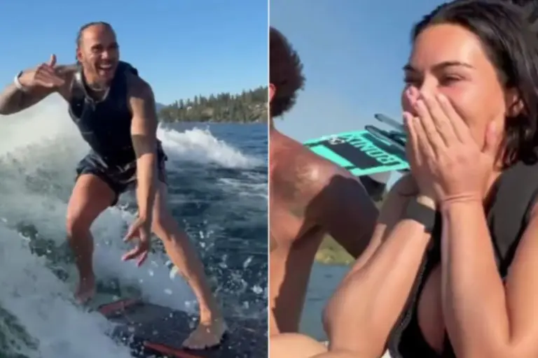 Viral το βίντεο με τον Λιούις Χάμιλτον να κάνει κόλπο σε σανίδα μπροστά στην Κιμ Καρντάσιαν