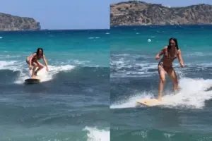 Ευρυδίκη Βαλαβάνη: «Δαμάζει» τα κύματα στις διακοπές της – Το βίντεο και τα εντυπωσιακά skills