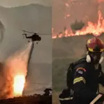 Φωτιά στην Αττικοβοιωτία: Οι φλόγες κατεβαίνουν προς τα Μέγαρα, μπαράζ εκκενώσεων