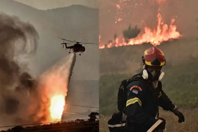 Φωτιά στην Αττικοβοιωτία: Οι φλόγες κατεβαίνουν προς τα Μέγαρα, μπαράζ εκκενώσεων