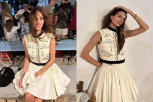 Ηλιάνα Παπαγεωργίου: Με designer φουστανέλα σε παραδοσιακό πανηγύρι - Το σύνολο των 1.155 ευρώ