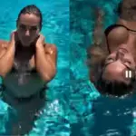 Ιωάννα Μαλέσκου: Αναστατώνει με τις σέξι βουτιές της στην πισίνα
