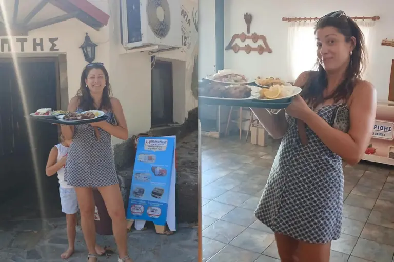 Η πιο καλή γκαρσόνα έγινε η Κλέλια Ρένεση σε ταβέρνα των Γρεβενών