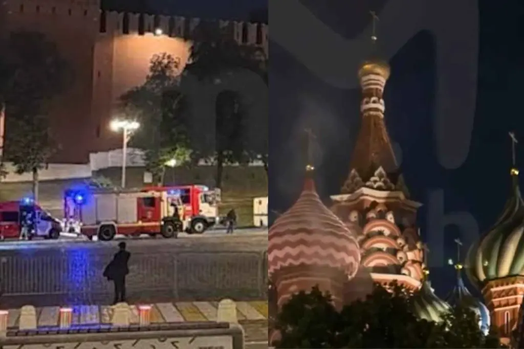 Λευκοί καπνοί έγιναν ορατοί πάνω από τους πολύχρωμους τρούλους του ιστορικού ναού.