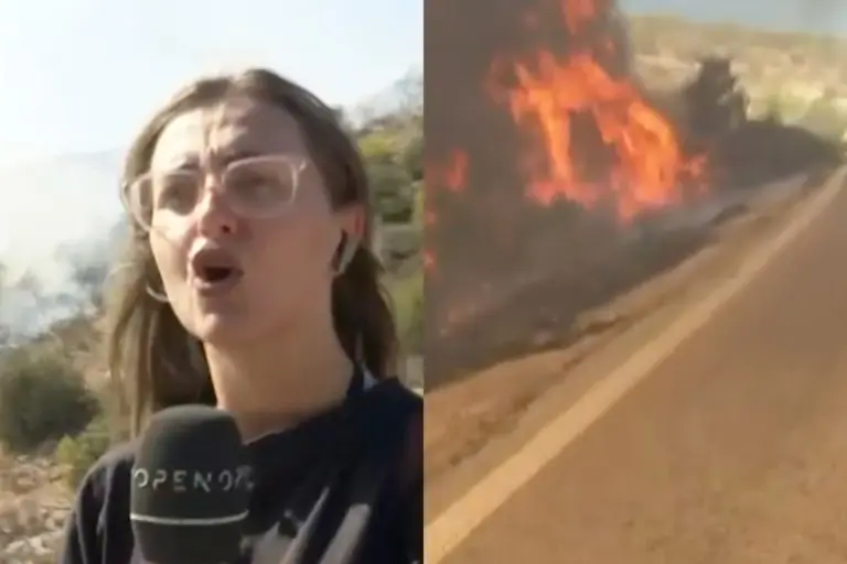 «Tρέχα, θα καούμε»: Η στιγμή που συνεργείο του Open περικυκλώθηκε από φλόγες στη Σαλαμίνα