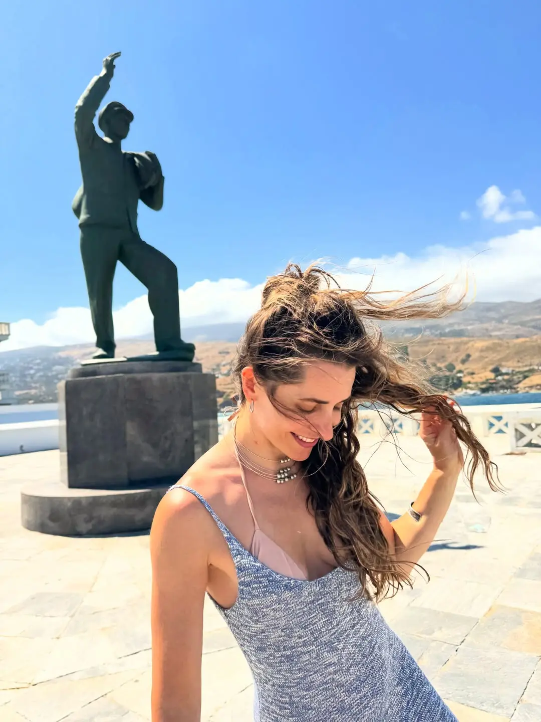 Η Βασιλική Τρουφάκου διακοπές στην Άνδρο