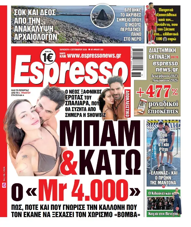 Παρασκευή 4/09/2026