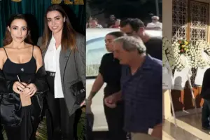 Όλγα και Γωγώ Φαρμάκη: Συντετριμμένες στο τελευταίο αντίο του 32χρονου αδελφού τους