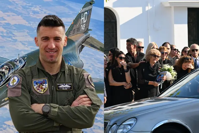 Σπαραγμός στην κηδεία του επισμηναγού Γιάννη Μπλέσια – Το τελευταίο «αντίο» στον πιλότο του Phantom
