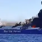 Μύκονος: Πύρινος εφιάλτης εν πλω -  Βίντεο από τις δραματικές στιγμές στο πλοίο Blue Carrier 2