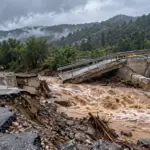 Σαρώνει η κακοκαιρία την Εύβοια – Κατέρρευσε γέφυρα και υπερχείλισε ο Κηρέας