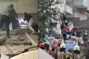Κωνσταντινούπολη – Κατέρρευσε επταώροφη πολυκατοικία με εγκλωβισμένους στα συντρίμμια