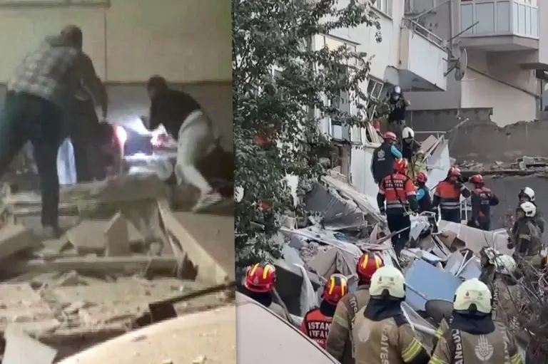 Κωνσταντινούπολη – Κατέρρευσε επταώροφη πολυκατοικία με εγκλωβισμένους στα συντρίμμια