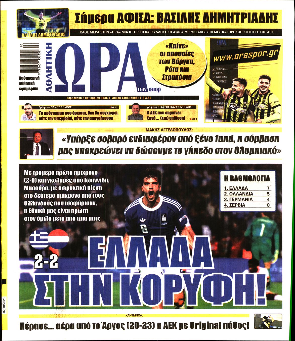 ΩΡΑ ΤΩΝ ΣΠΟΡ